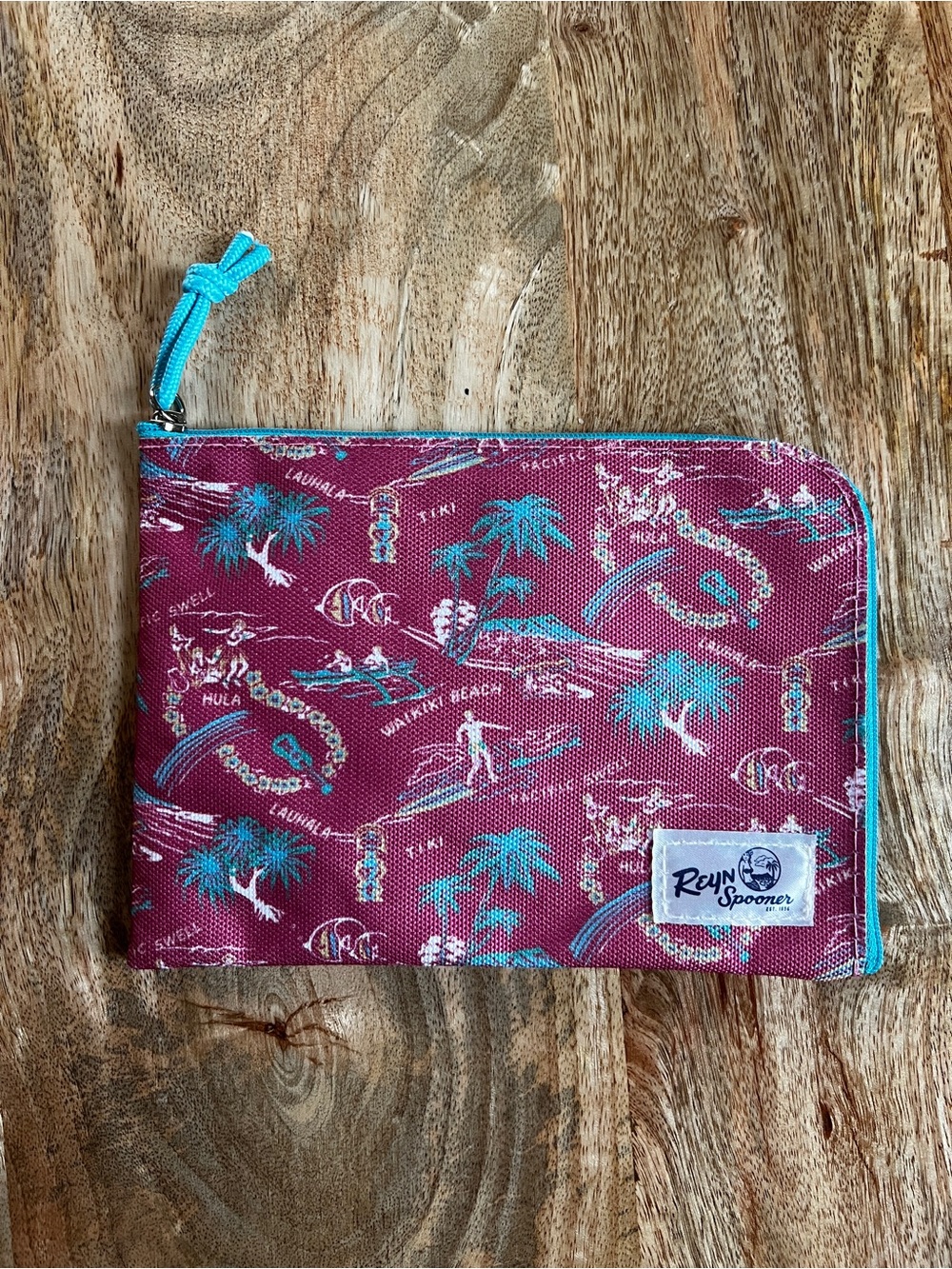 Reyn Spooner Hawaiian Tropical Zip Pouch - United Airlines